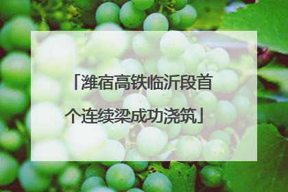 潍宿高铁临沂段首个连续梁成功浇筑