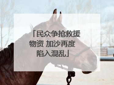 民众争抢救援物资 加沙再度陷入混乱