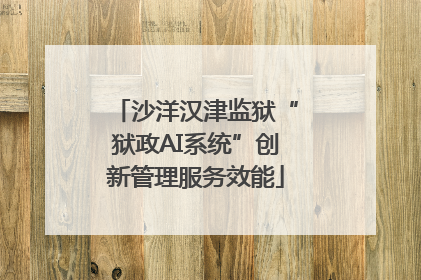 沙洋汉津监狱“狱政AI系统”创新管理服务效能