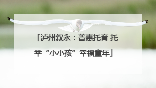 泸州叙永：普惠托育 托举“小小孩”幸福童年