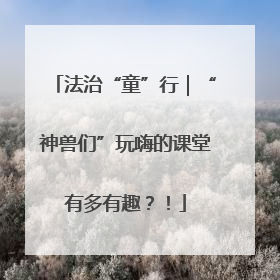 法治“童”行｜“神兽们”玩嗨的课堂有多有趣？！
