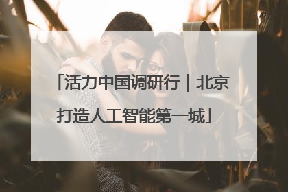活力中国调研行｜北京打造人工智能第一城
