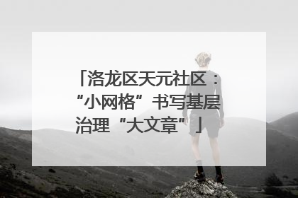 洛龙区天元社区：“小网格”书写基层治理“大文章”