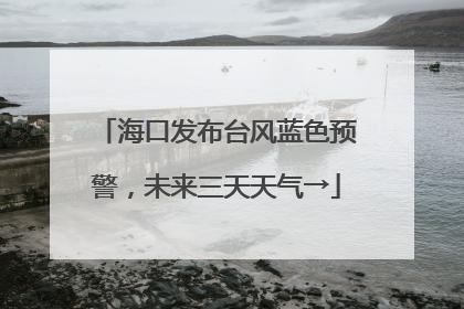海口发布台风蓝色预警，未来三天天气→