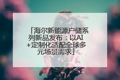 海尔新能源户储系列新品发布：以AI+定制化适配全球多元场景需求