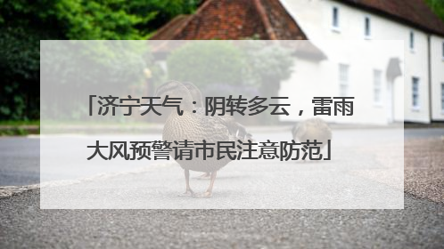 济宁天气：阴转多云，雷雨大风预警请市民注意防范