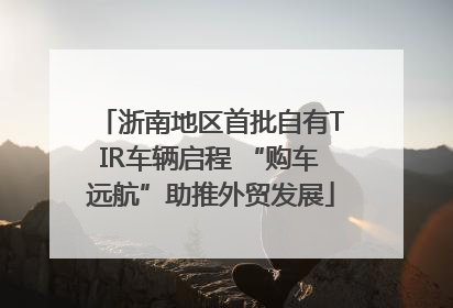 浙南地区首批自有TIR车辆启程 “购车远航”助推外贸发展