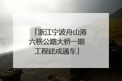 浙江宁波舟山港六横公路大桥一期工程建成通车