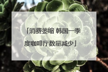 消费萎缩 韩国一季度咖啡厅数量减少