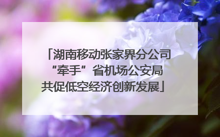 湖南移动张家界分公司“牵手”省机场公安局 共促低空经济创新发展