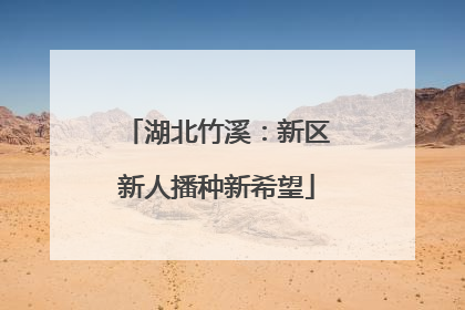 湖北竹溪：新区新人播种新希望