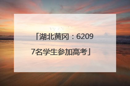 湖北黄冈：62097名学生参加高考