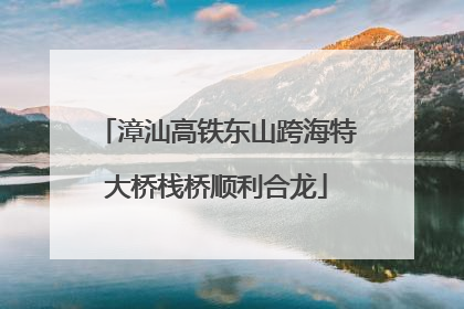 漳汕高铁东山跨海特大桥栈桥顺利合龙