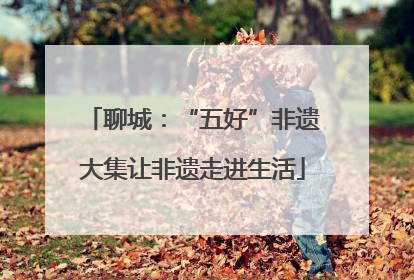 聊城：“五好”非遗大集让非遗走进生活