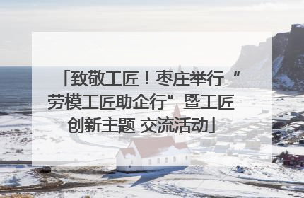 致敬工匠！枣庄举行“劳模工匠助企行”暨工匠创新主题 交流活动