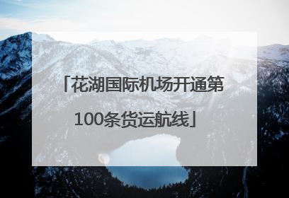 花湖国际机场开通第100条货运航线