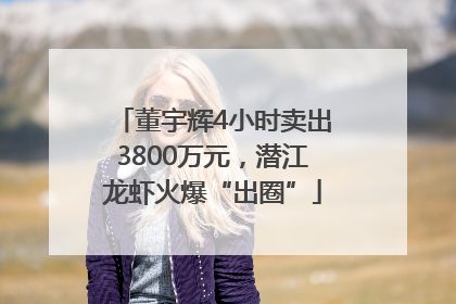 董宇辉4小时卖出3800万元，潜江龙虾火爆“出圈”