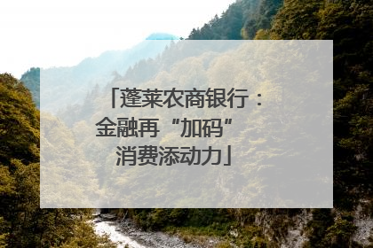 蓬莱农商银行：金融再“加码” 消费添动力