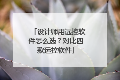 设计师用远控软件怎么选？对比四款远控软件