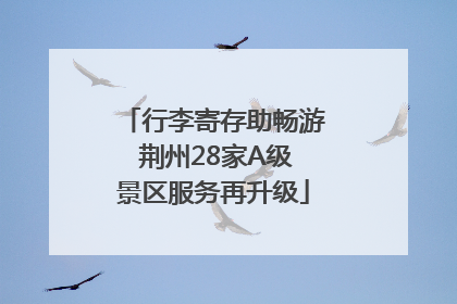 行李寄存助畅游 荆州28家A级景区服务再升级