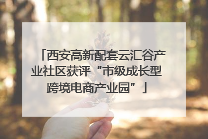 西安高新配套云汇谷产业社区获评“市级成长型跨境电商产业园”