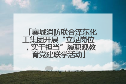 襄城消防联合泽东化工集团开展“立足岗位，实干担当”履职观教育党建联学活动