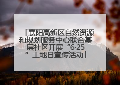 襄阳高新区自然资源和规划服务中心联合基层社区开展“6·25”土地日宣传活动