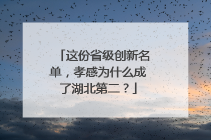 这份省级创新名单，孝感为什么成了湖北第二？