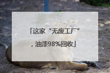 这家“无废工厂”，油漆98%回收