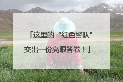 这里的“红色警队”交出一份亮眼答卷！