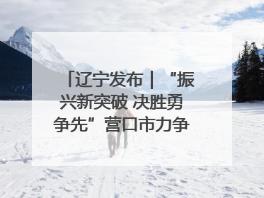 辽宁发布｜“振兴新突破 决胜勇争先”营口市力争上半年GDP增长6%左右