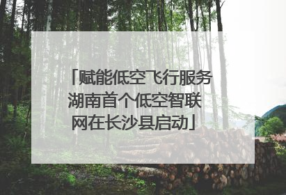 赋能低空飞行服务 湖南首个低空智联网在长沙县启动