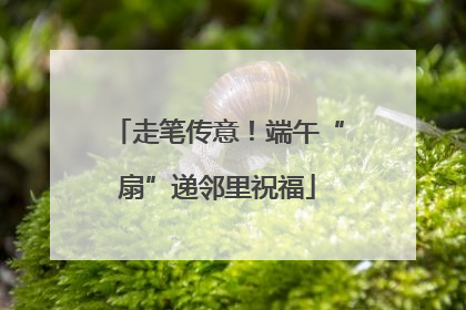 走笔传意！端午“扇”递邻里祝福