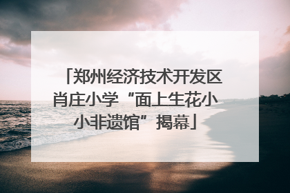 郑州经济技术开发区肖庄小学“面上生花小小非遗馆”揭幕