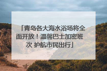 青岛各大海水浴场将全面开放！温馨巴士加密班次 护航市民出行