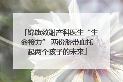 锦旗致谢产科医生“生命接力” 两份脐带血托起两个孩子的未来