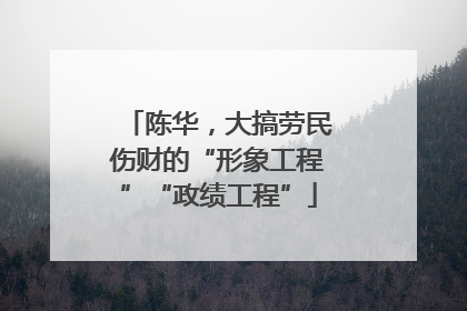 陈华，大搞劳民伤财的“形象工程”“政绩工程”