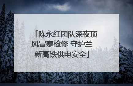 陈永红团队深夜顶风冒寒检修 守护兰新高铁供电安全