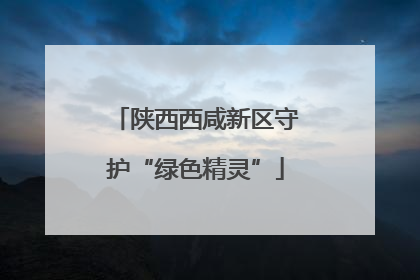 陕西西咸新区守护“绿色精灵”