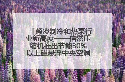颠覆制冷和热泵行业新高度——信然压缩机推出节能30%以上磁悬浮中央空调和磁悬浮热泵