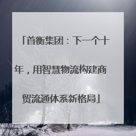 首衡集团：下一个十年，用智慧物流构建商贸流通体系新格局