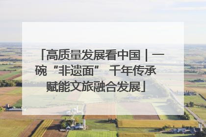 高质量发展看中国｜一碗“非遗面” 千年传承赋能文旅融合发展