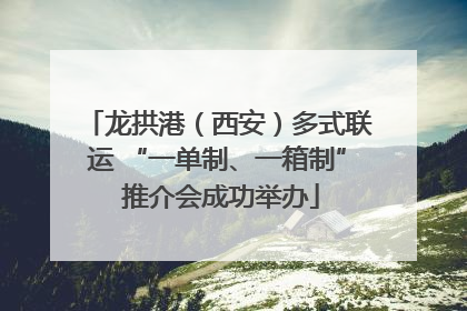 龙拱港（西安）多式联运 “一单制、一箱制” 推介会成功举办