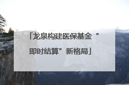 龙泉构建医保基金“即时结算”新格局