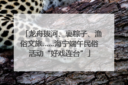 龙舟拔河、裹粽子、渔俗文旅……海宁端午民俗活动“好戏连台”