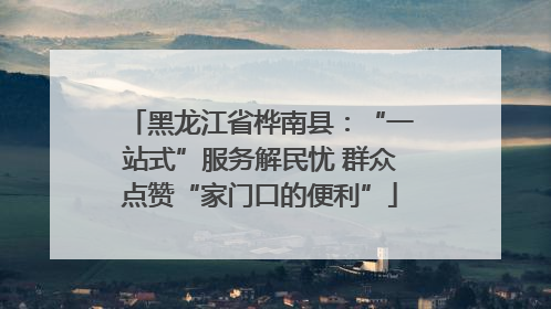 黑龙江省桦南县：“一站式”服务解民忧 群众点赞“家门口的便利”
