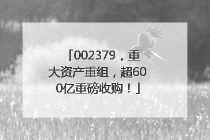 002379，重大资产重组，超600亿重磅收购！