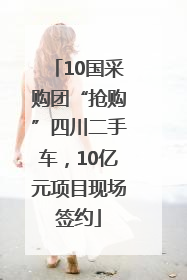 10国采购团“抢购”四川二手车，10亿元项目现场签约