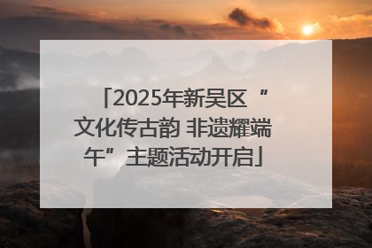 2025年新吴区“文化传古韵 非遗耀端午”主题活动开启