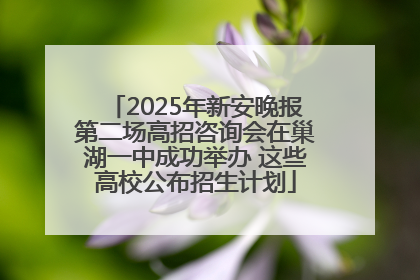 2025年新安晚报第二场高招咨询会在巢湖一中成功举办 这些高校公布招生计划